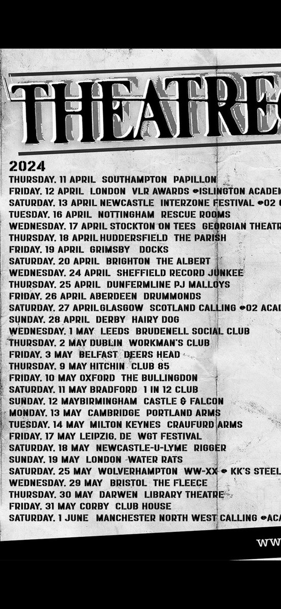Theatre of Hate undertakes its first major tour in decades. …