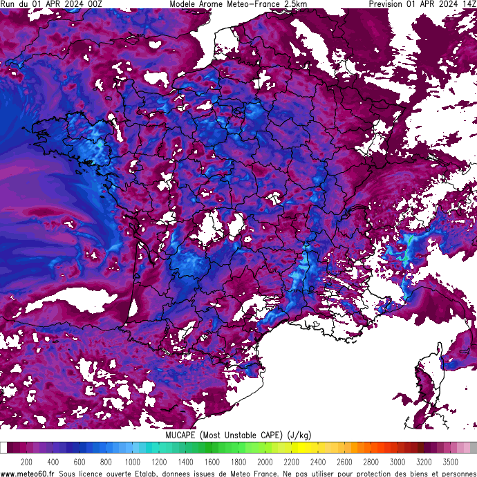 Relevés météo quotidiens de Calvi Ste Catherine Météo60