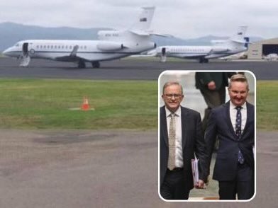 Astonishing that not one member of this massive Albo/Bowen entourage stopped to wonder if this might not pass the pub test. That tax payers wouldn’t notice the hypocrisy? FYI - each one of these jets seats 14 plus crew. #auspol ‘dailytelegraph.com.au/news/national/…