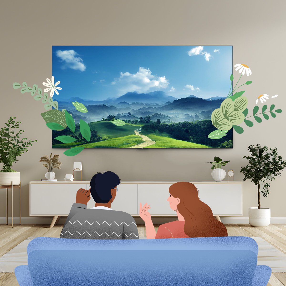 Home is where a green journey is. 💚 Start your eco-conscious lifestyle with the aesthetics and technological innovation #TCL TV brings! 🌱 Have you started your green journey with TCL yet? #INSPIREGREATNESS #TCLGreen