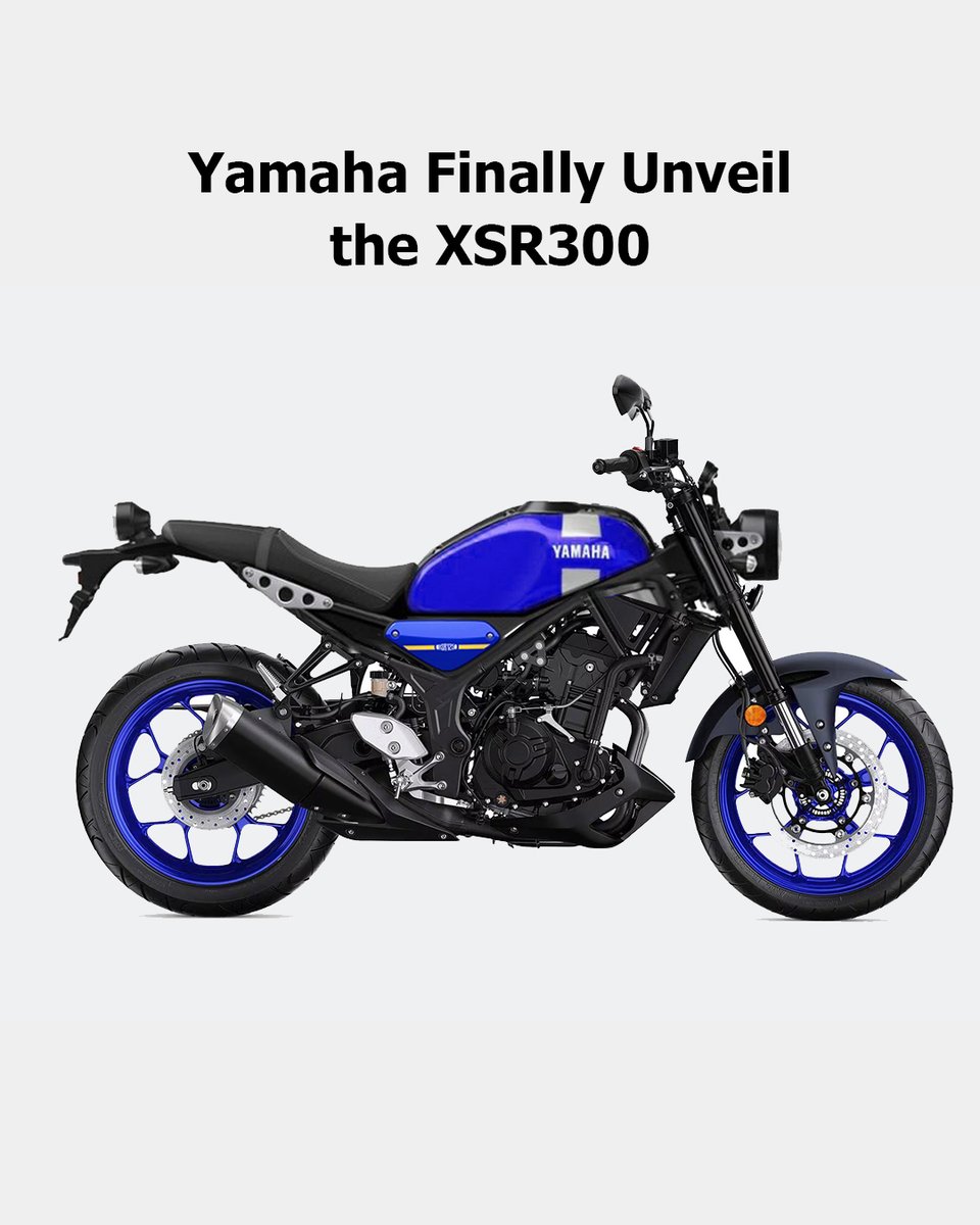 bikeindia's tweet image. Yamaha have finally unveiled the XSR300. It is based on the MT-03, which means it gets the same 321-cc parallel-twin. It is a result of a collaboration between Yamaha Thailand and Yamaha Japan.
.
.
.
.
.
.
Well, today is 1 April, 2024 #Yamaha #YamahaXSR300 #CallOfTheBlue