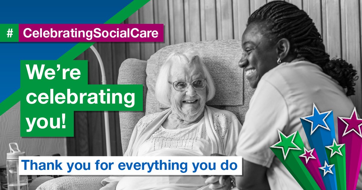 This April we're #CelebratingSocialCare & the 1.5 million people working in the #AdultSocialCareSector 💙 Thank you for everything you do 👏 Help us celebrate 🔗 bit.ly/CelebratingSoc…