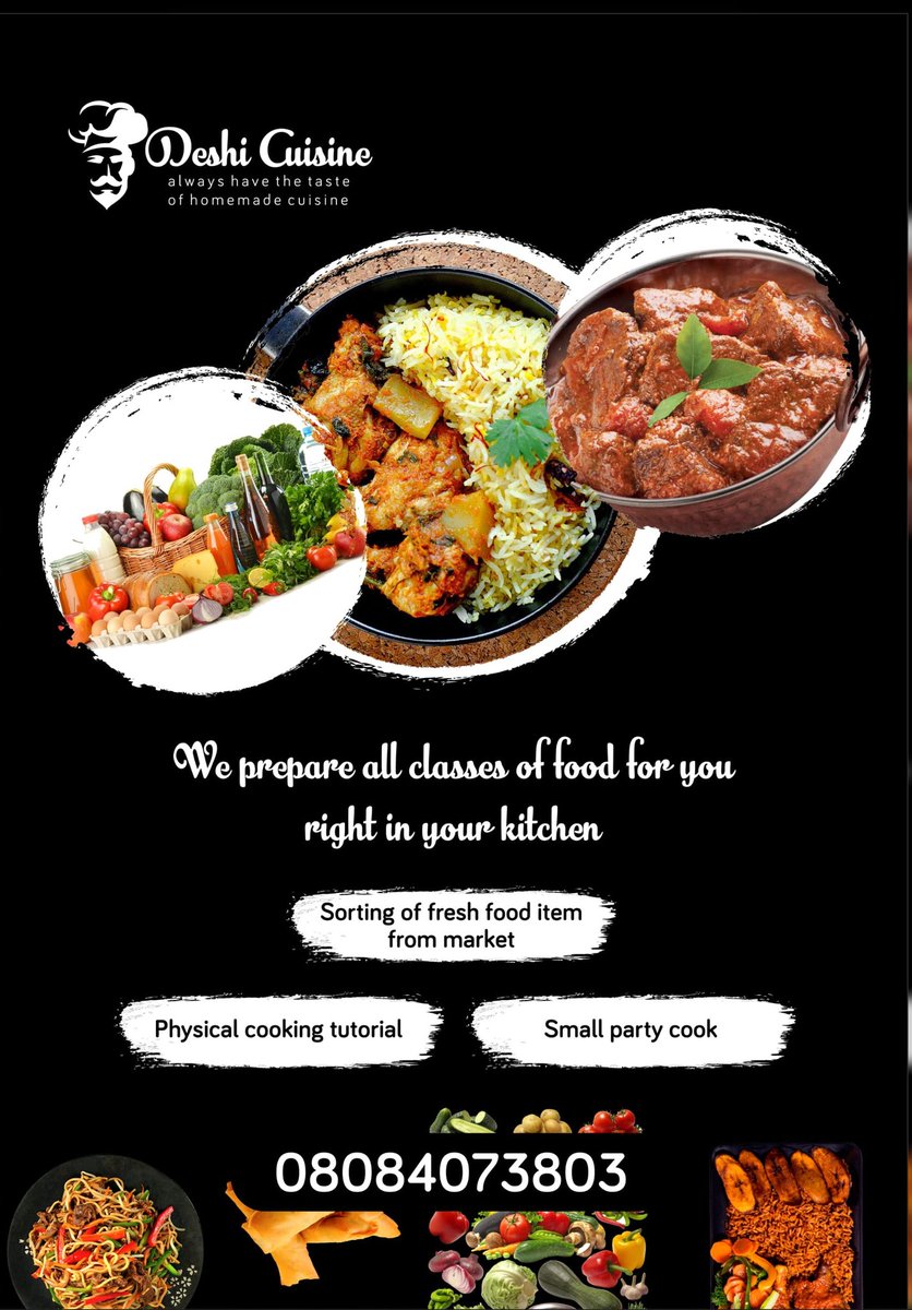 Hello everyone, This is Deshi Cuisine. We are professional Home cook, we make your food right in your kitchen. It's Salah, let get Salah delicious foods for you at your watch. Send a DM to our Whatapp number on the flyer. Location📍 ILORIN