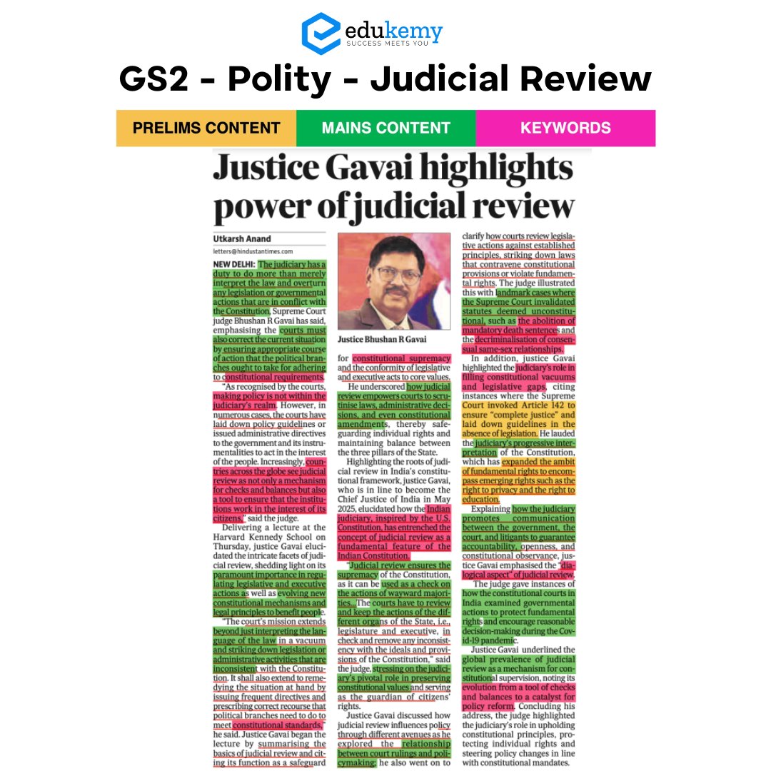 Discover how judicial review extends beyond legal interpretation, shaping policy and safeguarding constitutional values. Dive into this insightful piece! 📜⚖️

#JudicialReview #ConstitutionalSupremacy #PolicyGuidelines #LegalPrinciples #upscexam #upscprelims #iasexam