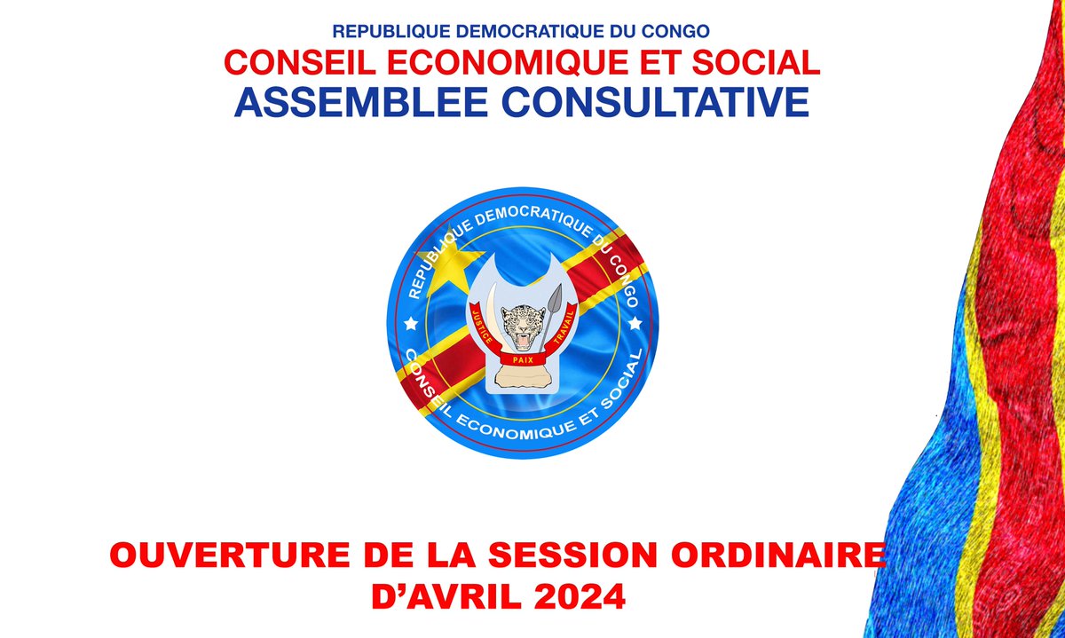 #SessionAvril2024 
C'est déjà pour ce lundi 01.04.2024 la cérémonie solennelle d'ouverture de la Session Ordinaire d'avril 2024 au Palais du Peuple à Kinshasa (11h00'). 👇