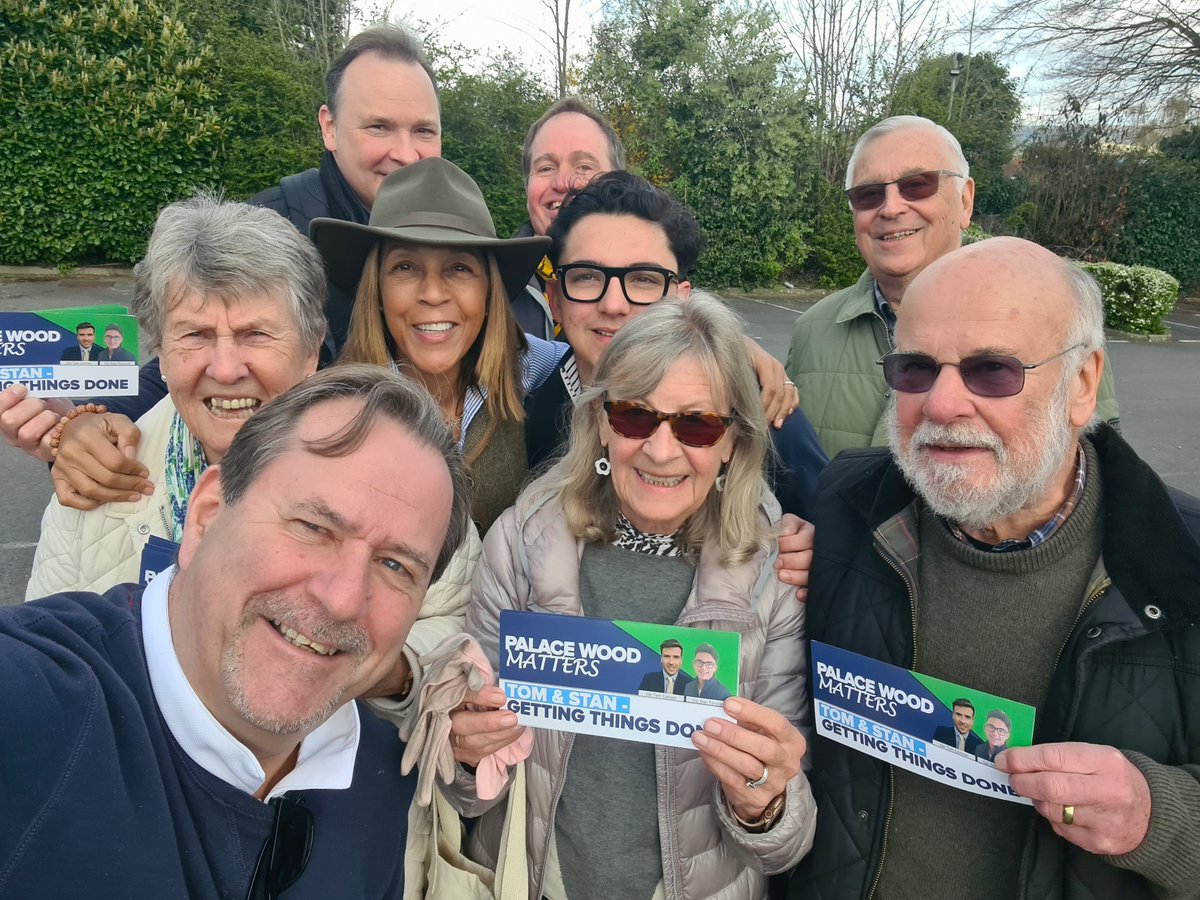 Out and about this weekend with our fab #Elections2024 @KentTories campaign team in #Maidstone, supporting the re-election of our outstanding @maidstonebc @Conservatives candidates in the new Palace Wood ward @StanleyForecast @TomCannon1.