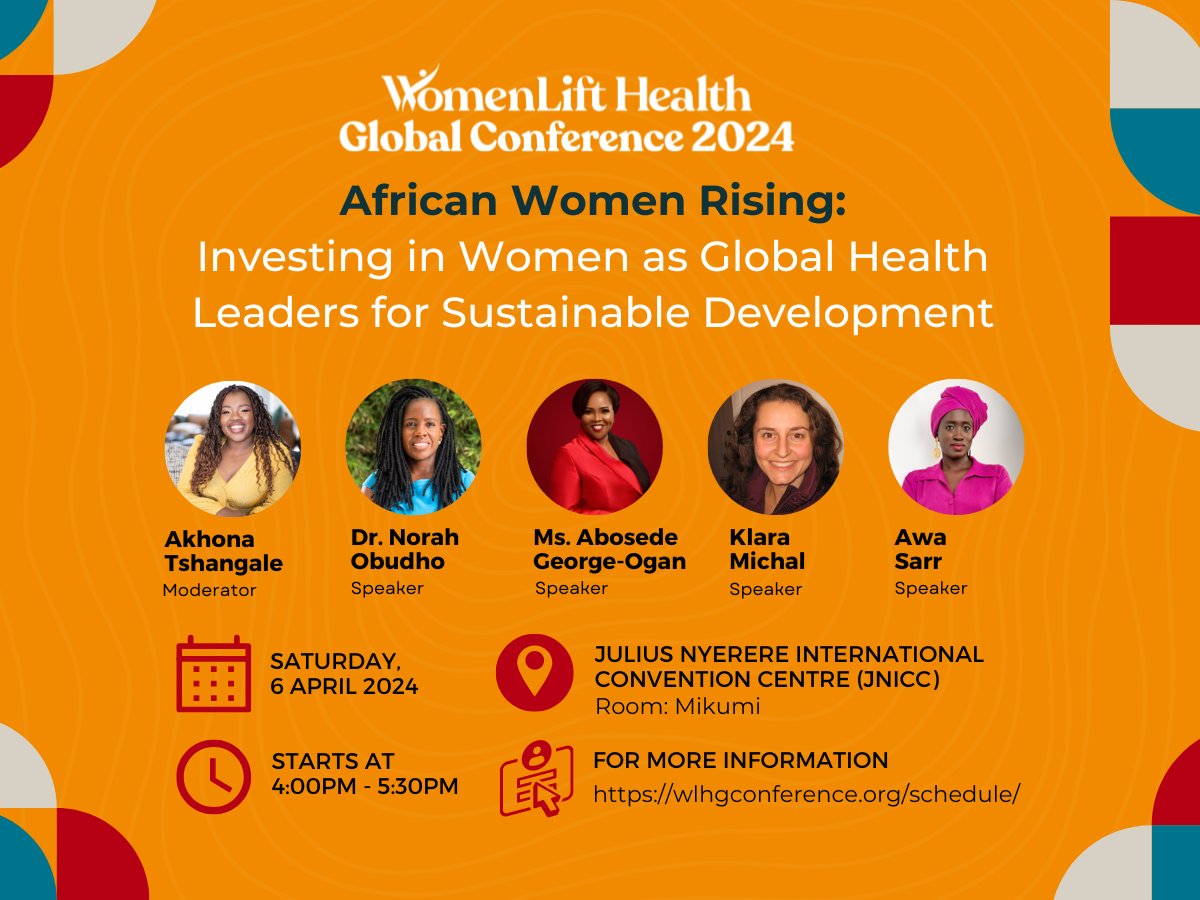African women are crucial in healthcare delivery but often overlooked for leadership roles. Join us at #WLHGC2024 for a panel on African Women Rising: Investing in Women as Global Health Leaders. 

@AkhonaTshangela @womenlifthealth