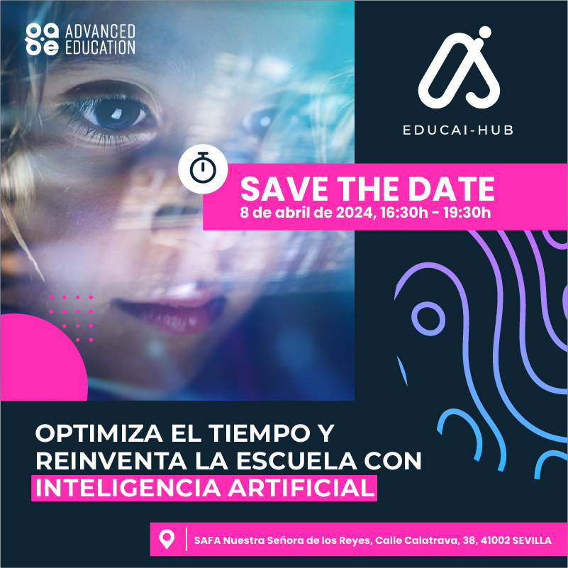 SAVE THE DATE! no te lo pierdas. En el evento que tendremos el próximo día 8 de abril presentaremos nuestros cursos de inteligencia artificial para educación. Cursos prácticos enfocados en cada ámbito laboral del docente. Te animo a asistir y a invitar a quien le pueda interesar!