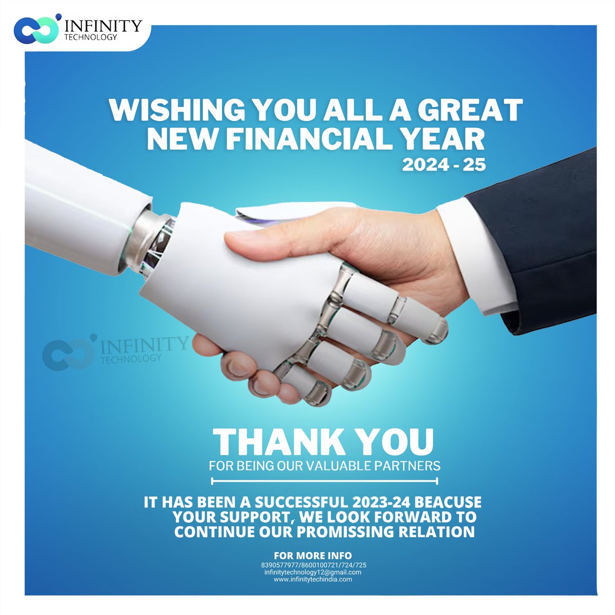 anandswami79913's tweet image. This financial year, Infinity Technology is poised for hyperdrive! We&apos;re amplifying our expertise in automation and robotics to propel our clients towards groundbreaking growth.  Get ready to experience unparalleled efficiency #InfinityTech #Automation #Robotics #NewYear #Growth