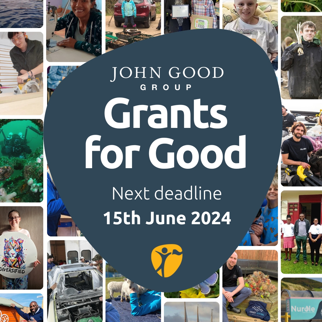 Matthew Good Foundation (@matthewgoodfoun) on Twitter photo Applications are now open for the next round of <a href="/JohnGoodGroup/">John Good Group</a> #GrantsForGood! Designed for small/growing charities, voluntary groups or social enterprises making a big impact on communities, people or the environment. Find out more & apply online: loom.ly/O79rmgo Applications are now open for the next round of <a href="/JohnGoodGroup/">John Good Group</a> #GrantsForGood! Designed for small/growing charities, voluntary groups or social enterprises making a big impact on communities, people or the environment. Find out more & apply online: loom.ly/O79rmgo