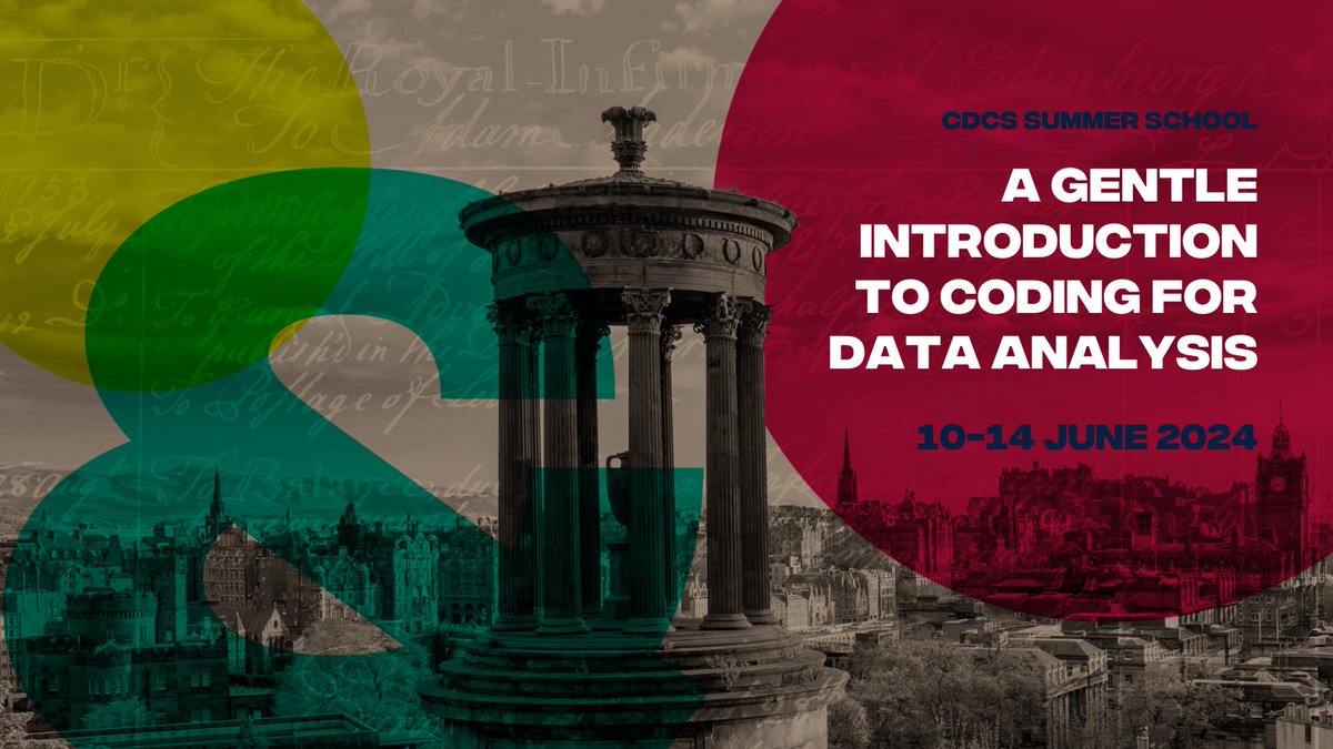 The #CDCSSummerSchool 2024 offers ‘A Gentle Introduction to Coding for Data Analysis’ as one of our streams. Designed with humanities and social sciences research in mind, you’ll learn how to use Python for #dataanalysis. Find out more and apply: edin.ac/4apcmtm