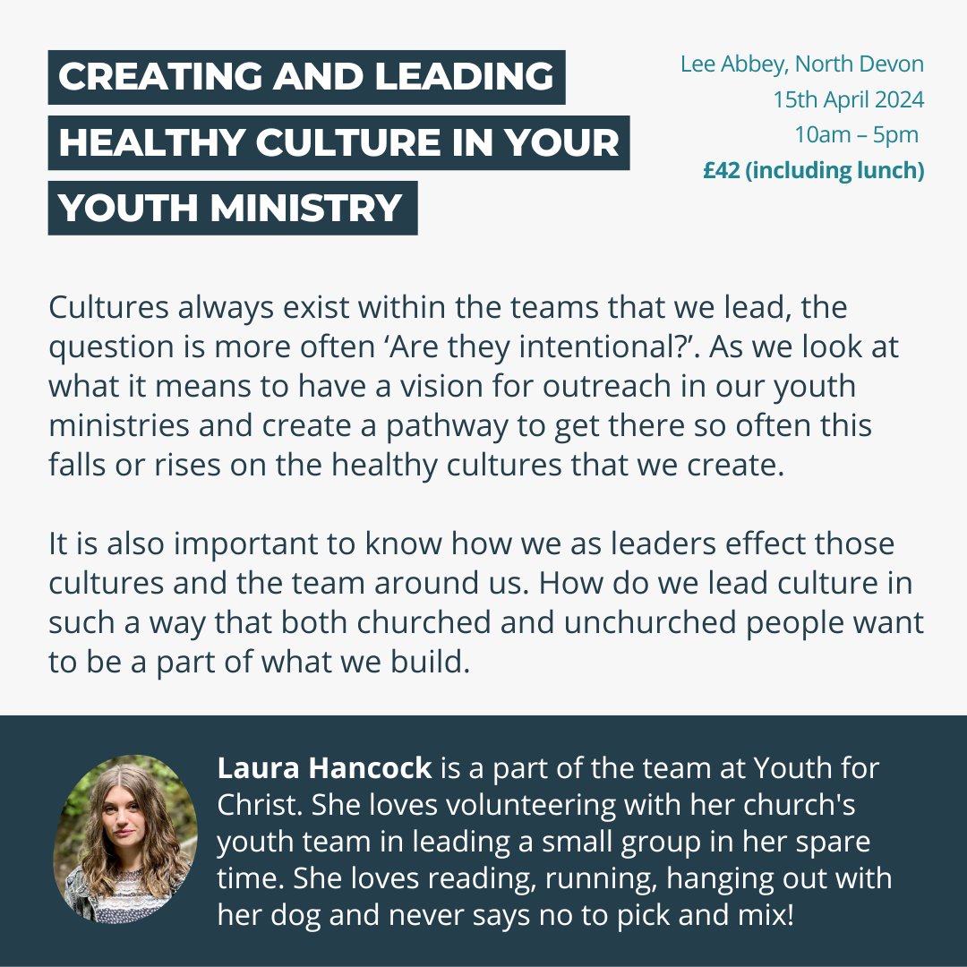 We are really looking forward to our next Professional Development day where Laura will be sharing with us what it looks like to create and maintain healthy teams. If this is something you or your church are interested in, go to our website to book.

swym.org.uk/event/april-pd…