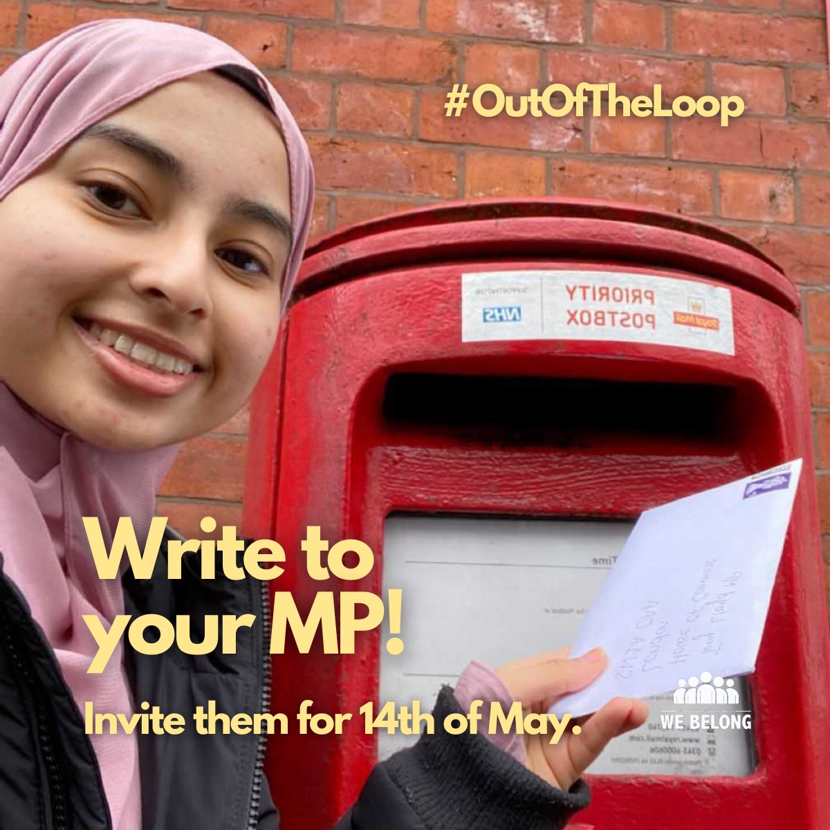 Invoke change by writing to your MP! ✍🏽​ We need MPs to attend our Parliamentary Event on 14th May. The best way to do this is by writing to them about our issue and asking them to save the date. Download our template below! 💻🙌​ webelong.org.uk/latest/join-us…