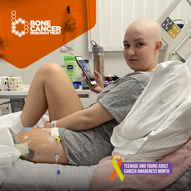 BCRT's tweet photo. It's Teenage and Young Adult Cancer Awareness Month! 

Each year in the UK around 88 young people are diagnosed with bone cancer.

Let’s raise awareness, share their stories, and help these patients feel confident &amp; informed 🧡

https://t.co/b67T1EdkJ3

#TYACAM #UntilTheresACure https://t.co/cNBSo19aou