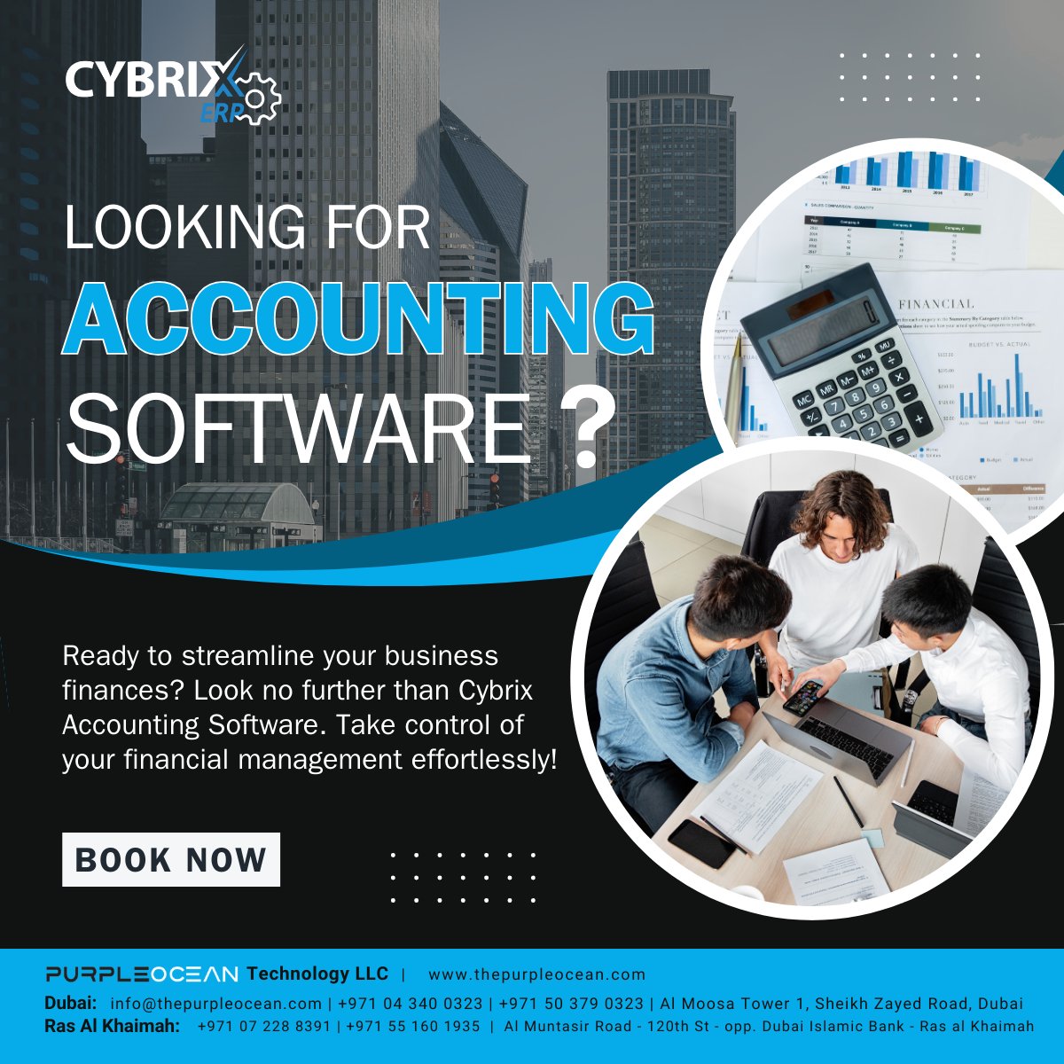Ready to streamline your #business #finances? Look no further than #Cybrix #Accounting #Software. Take control of your #financial #management effortlessly! 

#purpleoceantechnology #software  #cybrixpos #cybrixerp #erpsystems #dubai #UAE #AbuDhabi #rasalkhaimah
