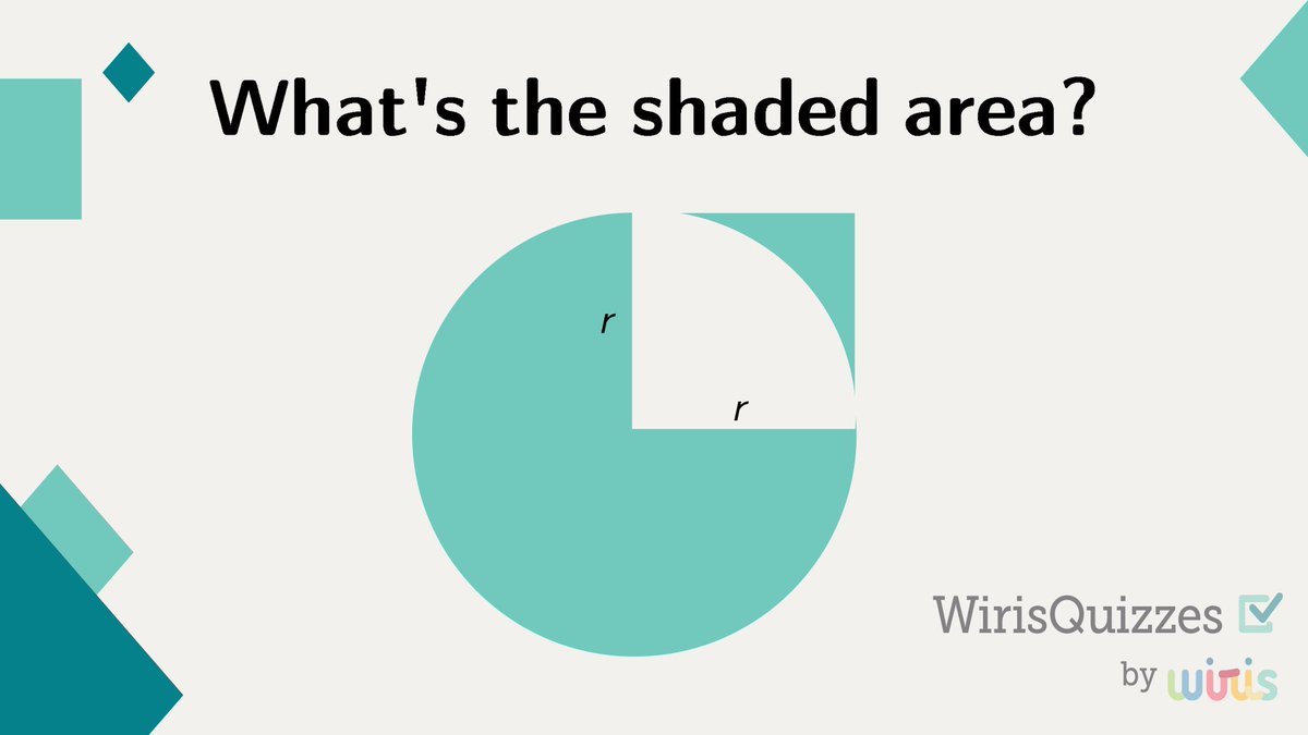 📐 Get ready for a new geometry challenge! Given that 'r' represents the radius of the circle, can you determine the area of the shaded region? #WirisQuizzes #mathquiz #mathproblem #mathexercise #problem #MathType #math #mathematics #geometry #STEM
