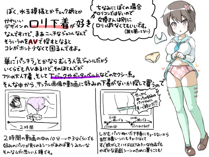 下着の好みがマニアックなせいでお望みのAV探すのが難しいっていう話(再掲 