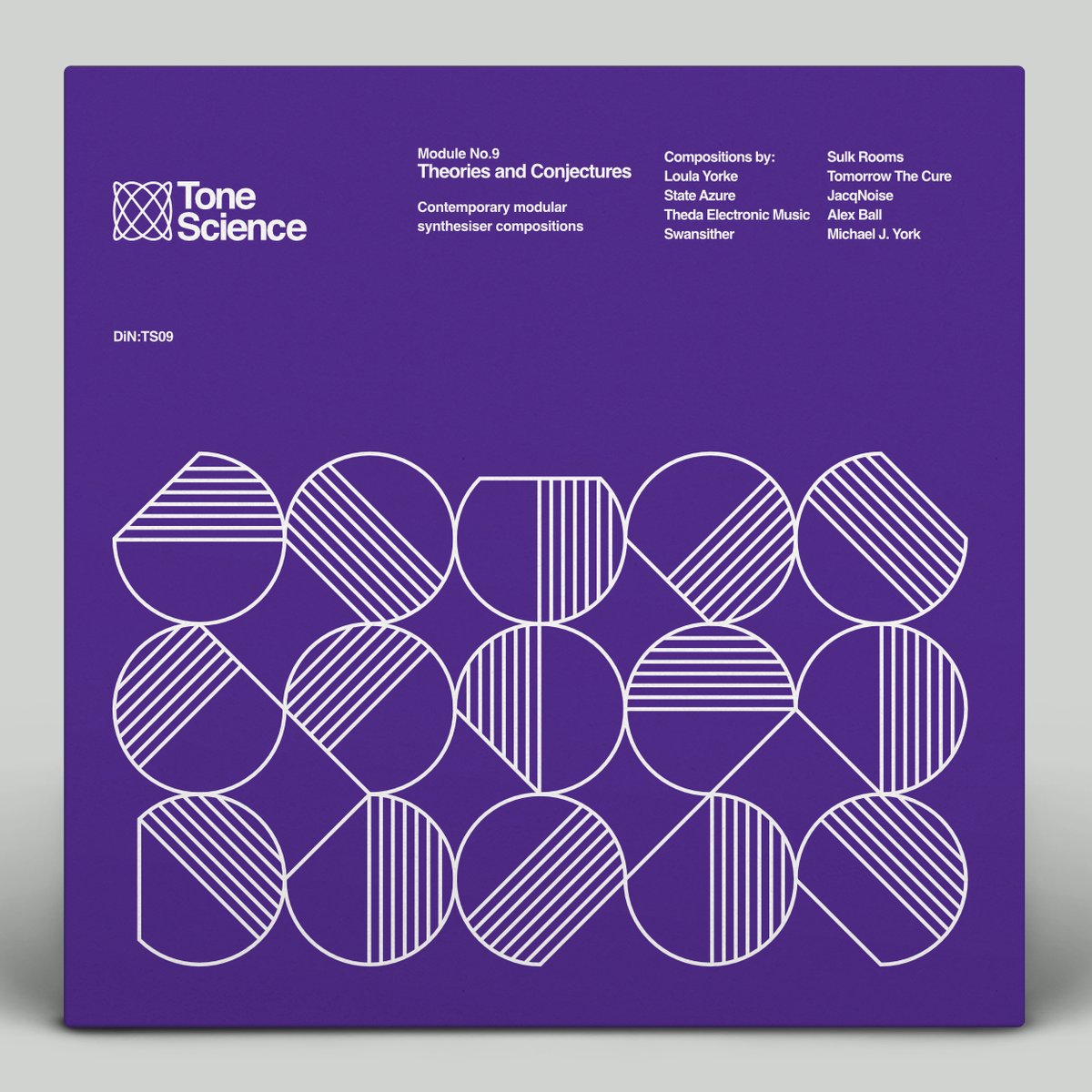 A heads up that Tone Science Module No.9 Theories and Conjectures featuring another nine musicians working with modular synths will go live on the DiN Bandcamp store on Friday April 5th - which is also the next Bandcamp Friday. This ones purple!