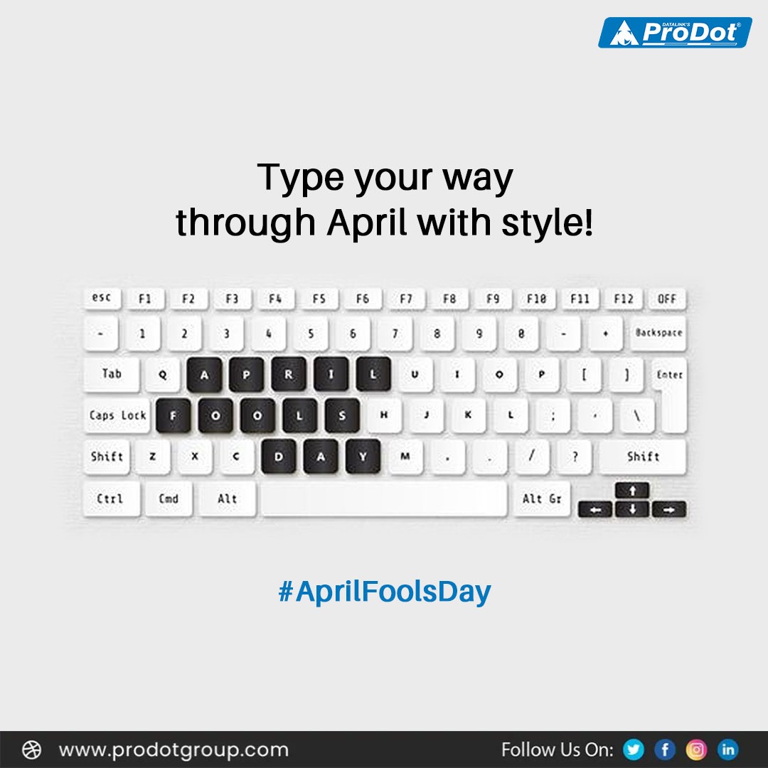 ProDotGroup's tweet image. Type your way through April with style with our high-performance keyboard!
.
.
#prodotgroup #prodot #keyboard #technology #makeinindia #april #aprilfools #tech #iit #modernproducts #atamnibhartbharat #computer