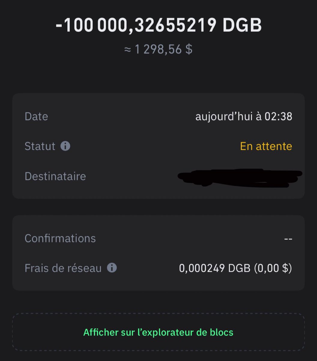 MillikanRT7's tweet photo. will post this every day until #Digibyte reaches 1 Billion daily transactions.

Asset Transfers – Trust Wallet to Binance
#ETH - 24.12$ | Fees 7,07$ (29%)
#DGB - 1 298,56$ | Fees 0,00$ (0%) 

#DigiByte #EthereumETF #Bitcoin        #Litecoin @binance @coinbase @krakenfx @gateio_fr https://t.co/XluWCxUWgs