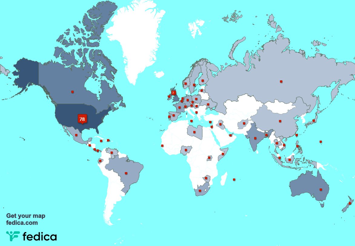 I have 7 new followers from USA last week. See fedica.com/!MZisser