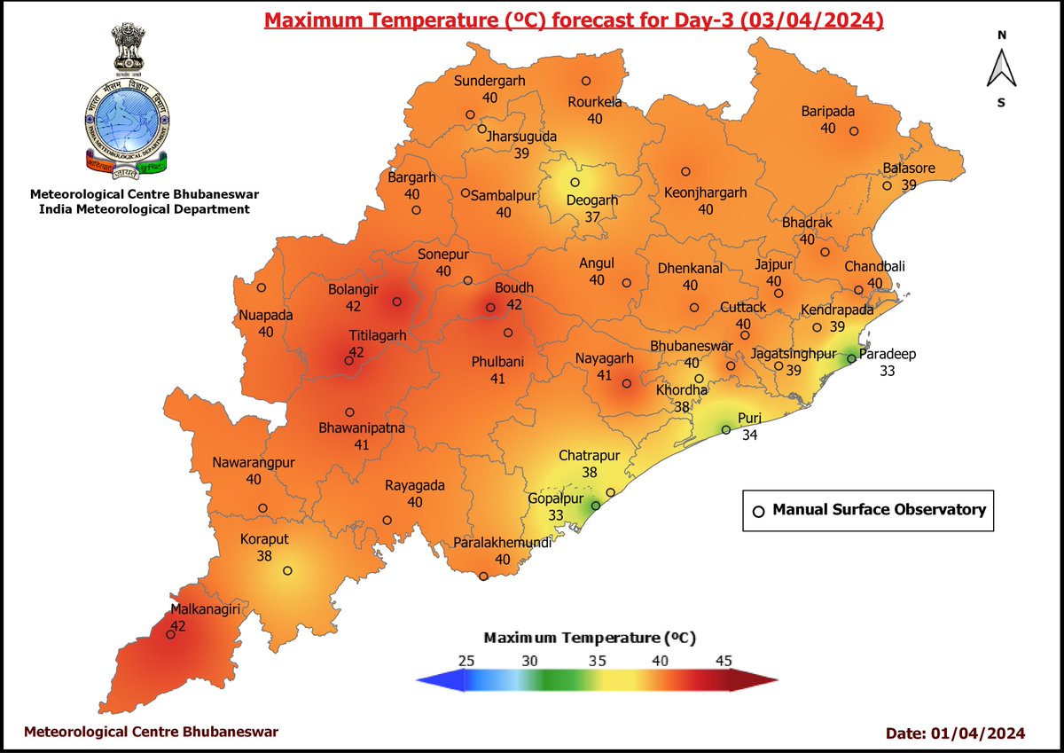 mcbbsr's tweet photo. #Maximum Temperature forecast for next five days: https://t.co/JdWbejHKz0