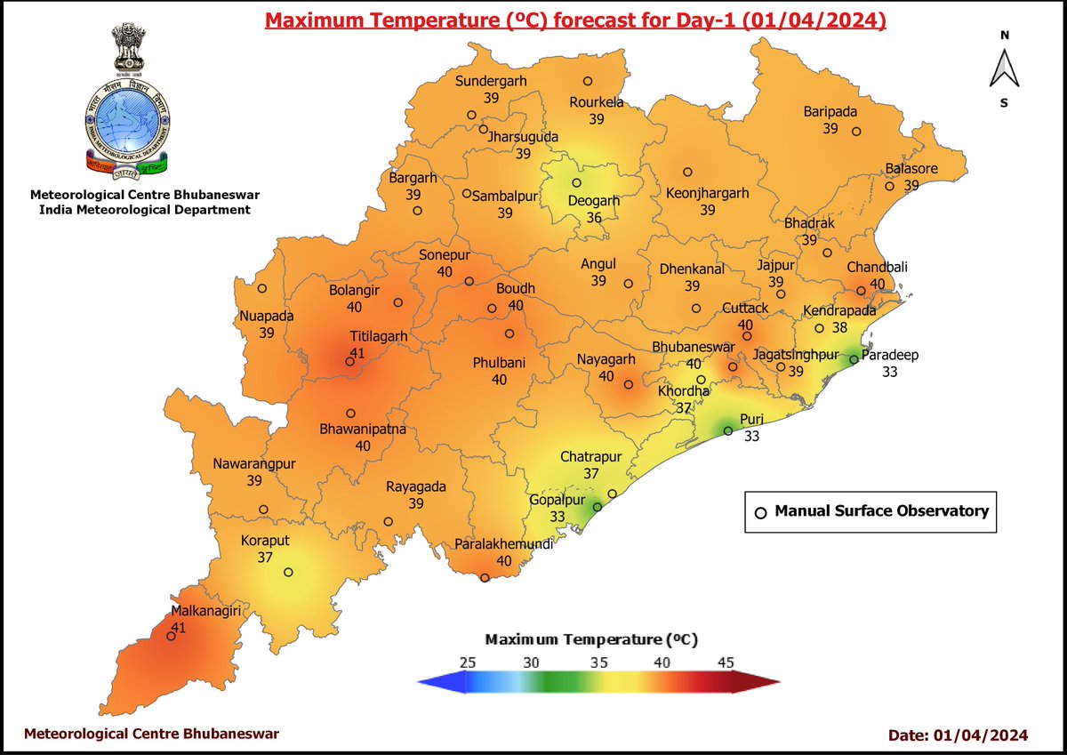 mcbbsr's tweet photo. #Maximum Temperature forecast for next five days: https://t.co/JdWbejHKz0