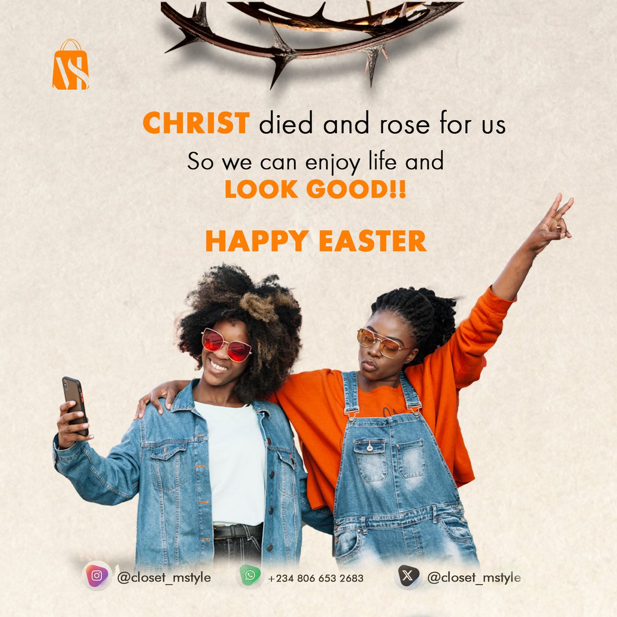 closet_mstyle's tweet photo. He died and rose to give us a wonderful and beautiful life. Let’e celebrate His eternal love for us all.. Happy Easter!! ❣️✨  

#explore #explorpage #fashion #clothing #clothingstore #onlinestore #explorepage✨ 
#yourock #lifestyle #accessories #wears #shoes #bags https://t.co/u8iR8hr7Qs