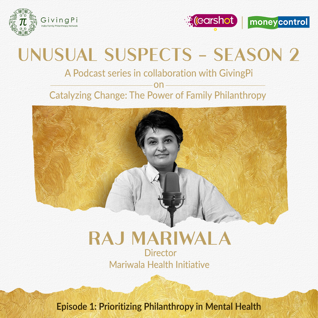 #UnusualSuspects season 2 is out. Our first episode features GivingPi Member & Director of @mariwalahealth, @strayatheart, in conversation with @gauravchoudhury on the importance of prioritizing philanthropy in mental health. Tune in to episode 1 below. moneycontrol.com/news/podcast/p…