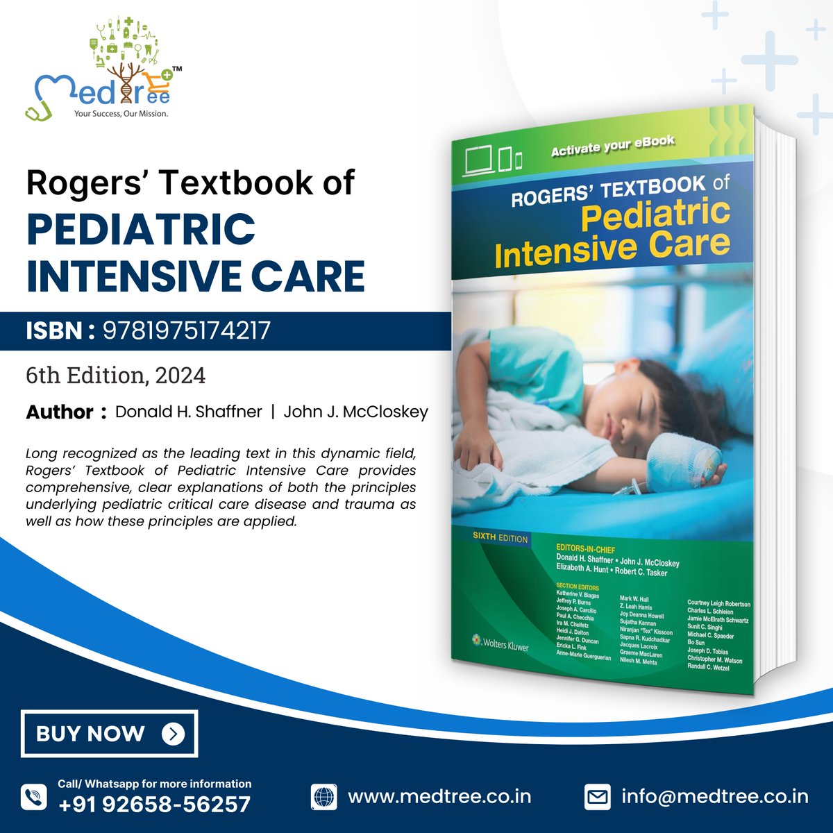 Rogers’ Textbook of Pediatric Intensive Care
Buy Now: medtree.co.in/product/rogers…

#pediatricintensivecare #wolterkluwer #rogerstextbook #PediatricBook #PediatricCare #medicalbook #MedicalBooks #medicalstudent #onlinemedicalbook #MedTree #medtreeindia