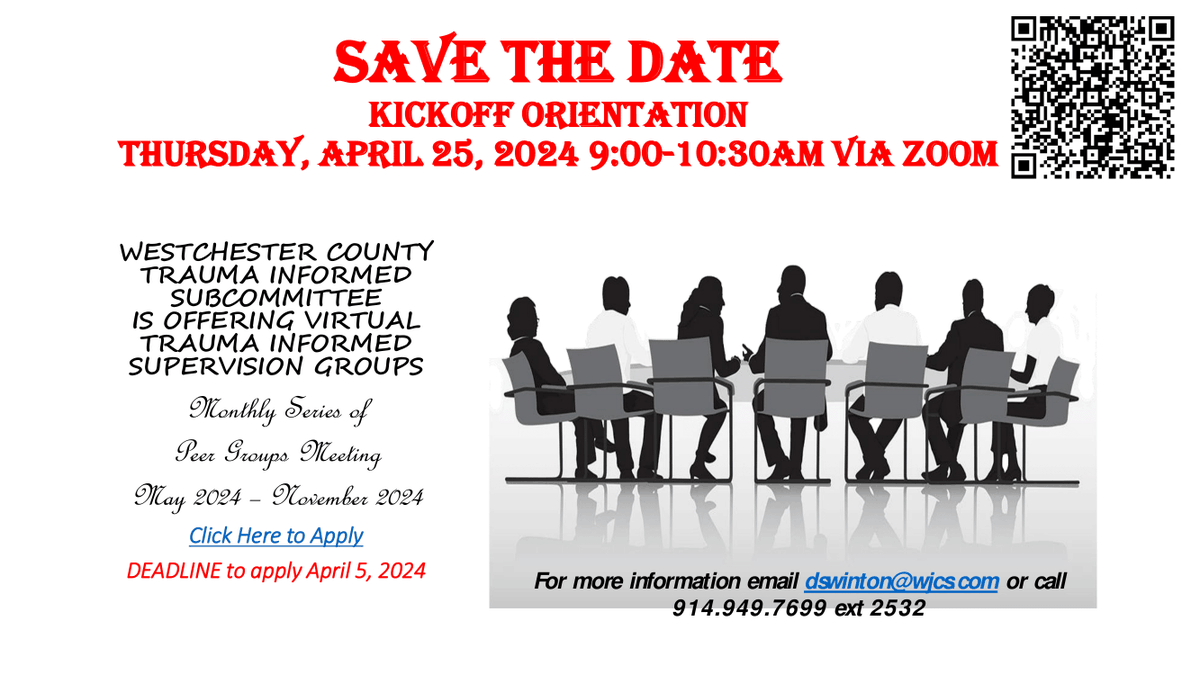 The Trauma-Informed Supervision Groups kick-off meeting will cover #trauma-related concepts as it relates to the supervisor’s role with an overview of Trauma-Informed Care, Approach & Supervision in this seven-month series of TIS Group sessions. Apply at ow.ly/mphy50R56x3