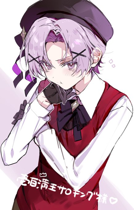 「purple hair white shirt」 illustration images(Latest)｜21pages