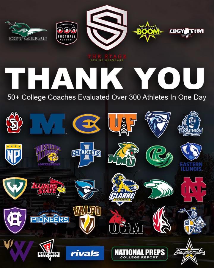 Don't miss out! Sign up today! ? Register today and see you on May 7th 2024 at the College of DuPage ……………e-stage-spring-showcase.eventlify.com @TheGoodGameFB @BOOMfootball