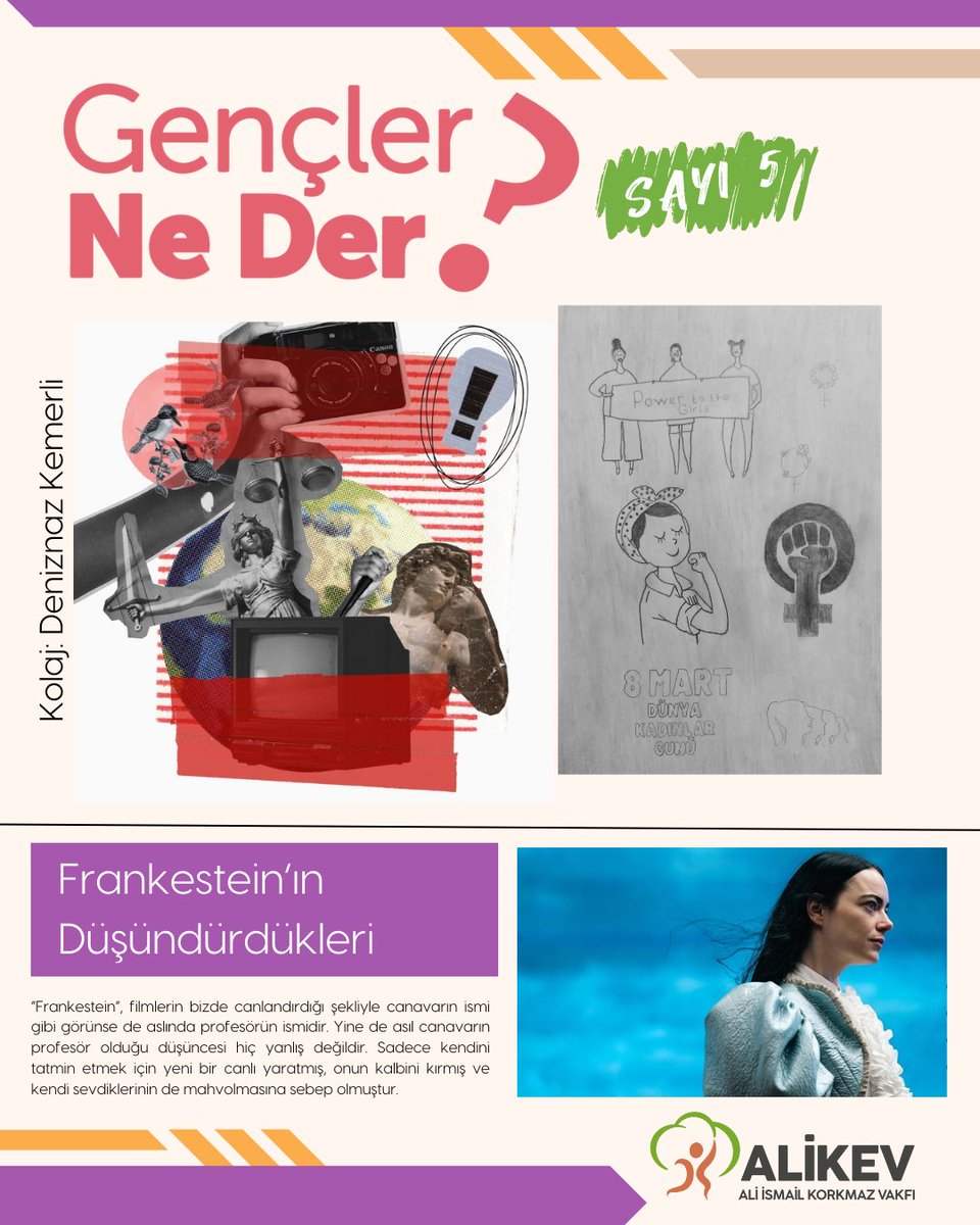 📢 'Gençler Ne Der?' bültenimizin 5. sayısı yayında! 🎉 8 Mart Dünya Kadınlar Günü'nün ardından, bu sayımızda feminizmi merkeze alıyoruz. Birbirinden değerli içeriklerle dolu bu sayıda, ilham verici bir söyleşi, çizim ve feminizm üzerine kalem oynatılmış yazılar sizleri