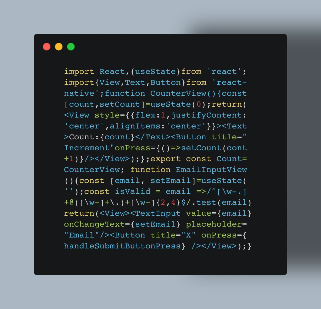 React Performance Tip #12: Since modern CPUs are square, format your code to exact squares to make sure it fits on the CPU as efficiently as possible. This ensures that the CPU can directly execute the optimized format and will execute code much faster! 🤯