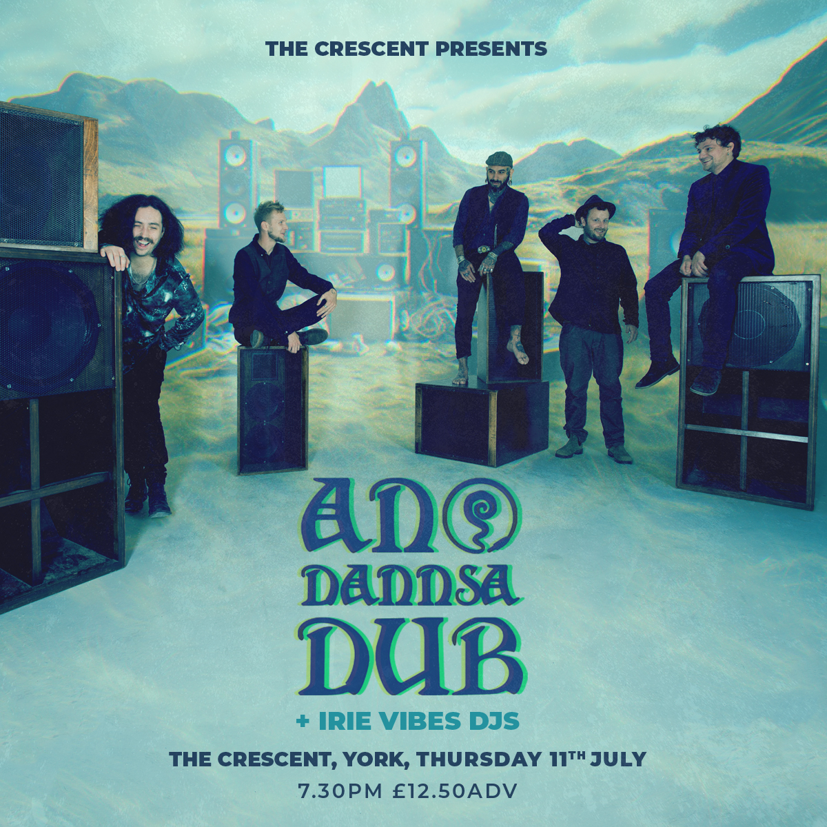 Scottish folk-reggae outfit An Dannsa Dub hit The Crescent for the first time this July! 'Born from a love of traditional Scottish folk, dub reggae and dance music, together they summon the joyous, communal energy of a cèilidh and a sound system session.’ @irievibesyork DJs open!