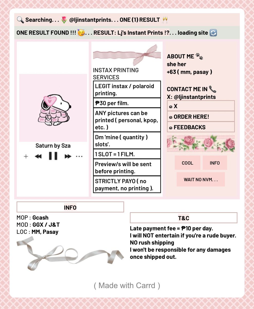 ljinstantprints's tweet photo. ੈ✩‧₊˚ WTS LFB PH 

🗯 Instax printing services

♥︎ Batch 1 - 10 slots

       DM if interested. https://t.co/vAsbTl3BpJ