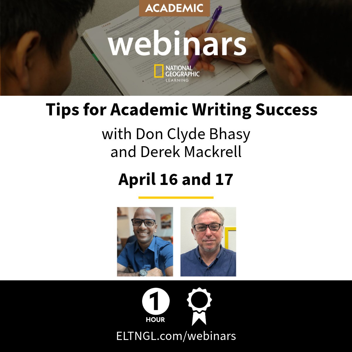How can we set our students up to be confident, successful writers, whether they're working on simple sentences or academic essays? Join Don Clyde Bhasy and Derek Mackrell for practical tips and activities you can use to help students. 
Reserve your place> bit.ly/4a60r3v