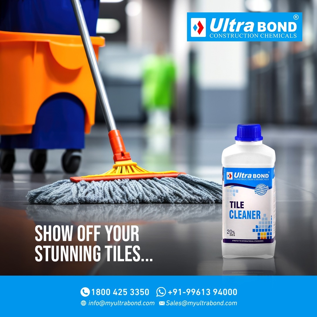 Shining floors make happy homes! This gentle yet powerful cleaner removes dirt & grime without damaging your tiles. Want to try?

#ultrabond #constructionchemicals #TileCleaner #tileadhesives #adhesives
