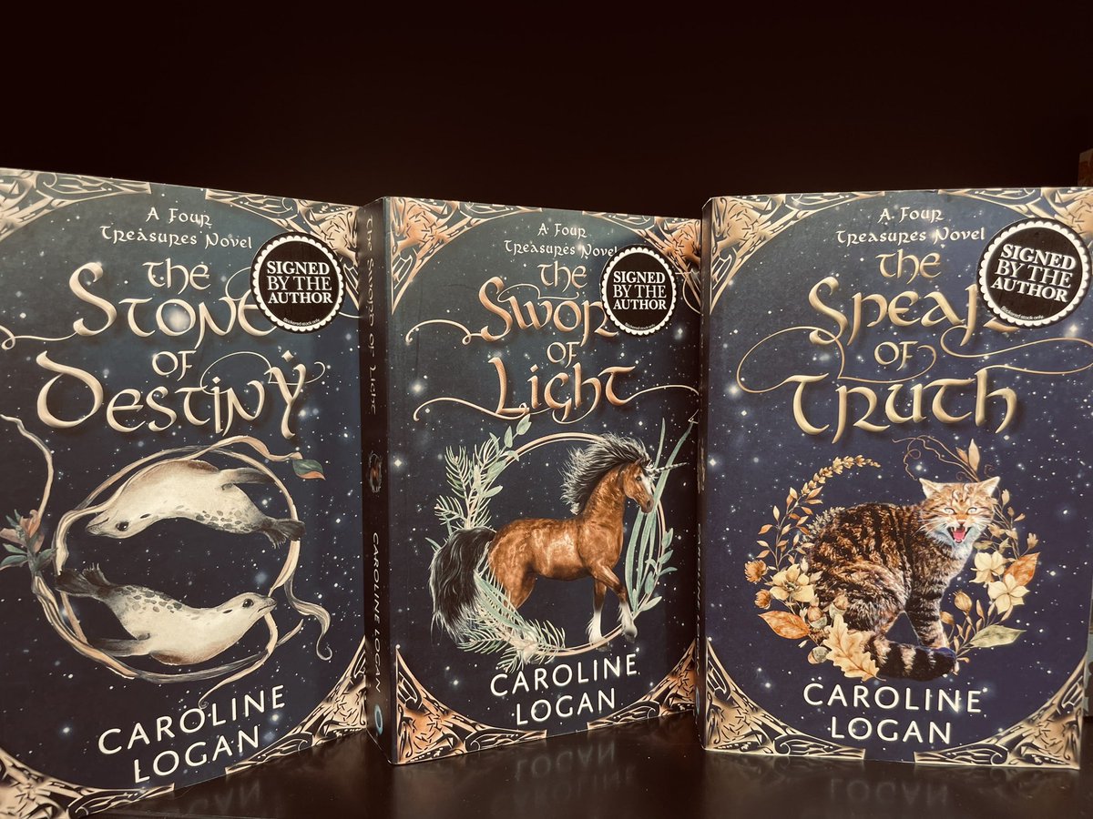 So lovely of @CaroLoganBooks to pay us a visit to sign some books! You can find these upstairs in our Young Adult section, waiting to be read!