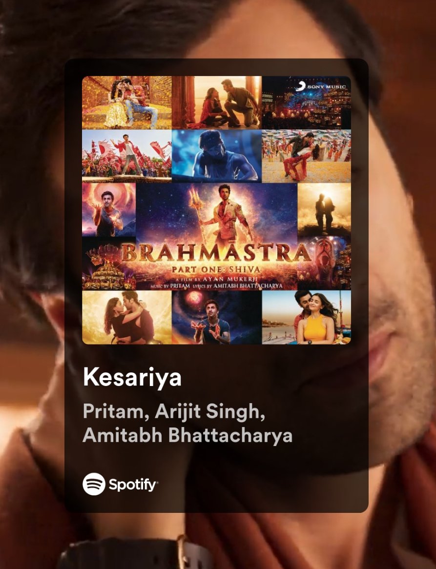 #Kesariya is streaming on @spotifyindia with staggering 492+ million hits. Singers: #ArijitSingh Music: #Pritam Lyrics: #AmitabhBhattacharya Director: #AyanMukerji Film: #Brahmastra Music label: @sonymusicindia Starring: #RanbirKapoor #AliaBhatt @DharmaMovies