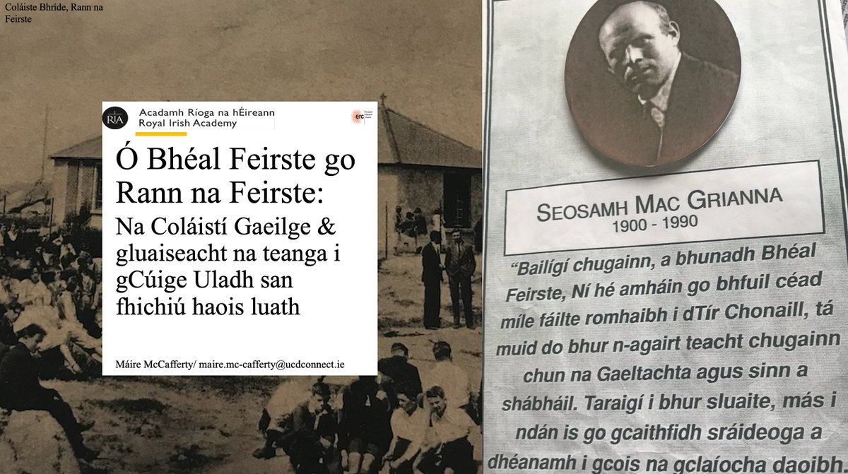 Máire McCafferty (@mairemccafferty) on Twitter photo Beidh mé ag labhairt ar na Coláistí Gaeilge Ultacha c.1905-1935 in <a href="/qub_gaeilge/">Roinn na Gaeilge, Ollscoil na Banríona</a> an t7ain seo chugainn!
Béim speisialta ar an nasc idir muintir B.F & Tír Chonaill sna 1920idí-30idí
Buíochas le <a href="/RIAdawson/">Royal Irish Academy</a> as maoiniú a thabhairt don togra!
9 Aib, 1-2pm Cearnóg na hOllscoile, 0G/0002 Beidh mé ag labhairt ar na Coláistí Gaeilge Ultacha c.1905-1935 in <a href="/qub_gaeilge/">Roinn na Gaeilge, Ollscoil na Banríona</a> an t7ain seo chugainn!
Béim speisialta ar an nasc idir muintir B.F & Tír Chonaill sna 1920idí-30idí
Buíochas le <a href="/RIAdawson/">Royal Irish Academy</a> as maoiniú a thabhairt don togra!
9 Aib, 1-2pm Cearnóg na hOllscoile, 0G/0002