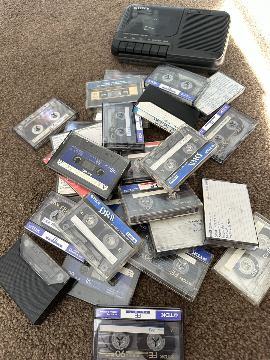 Easter gift from my Mum - my old tapes. Explained to my 10 year old the method of recording songs from the radio and transferring to a different tape so I could listen using my Walkman in the car - response - why didn’t you just use Spotify and listen on your phone?🤦‍♂️