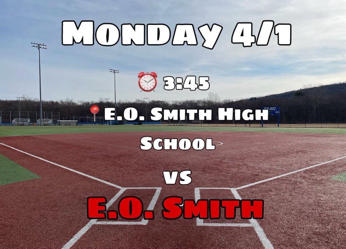 PLVBlueDevilsSB's tweet photo. Game Day!!!  #HTR #DialitUp 
🆚  E.O. Smith
⏰ 3:45 PM
📍E.O. Smith https://t.co/Lr2waXWPSN