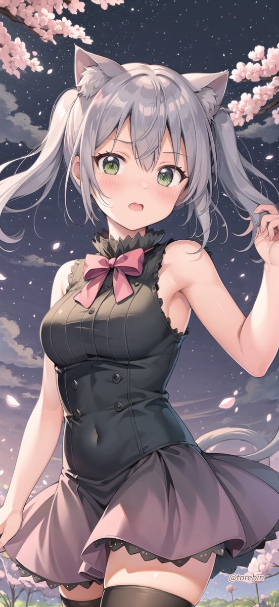 torebin's tweet image. 桜の季節になりましたねっ！
Miaと夜桜を楽しみます⭐️🌸

It&apos;s cherry blossom season in Japan! I&apos;m enjoying the cherry blossoms at night with my daughter Mia. ⭐️🌸

AI+加筆🖌️
AI+Retouching🖌️
#AIイラスト
#AIart