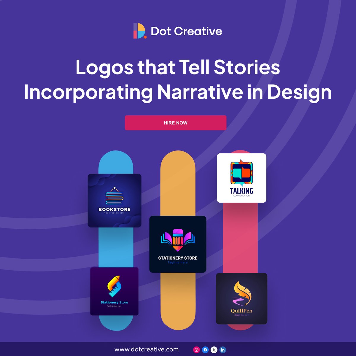 Crafting logos that tell stories is our passion at Dot Creative. Each design is more than just a visual; it's a narrative, reflecting the essence of your brand. Join us on a journey of creativity and storytelling. Hire now at DotCreative.com

#MarketingStrategy