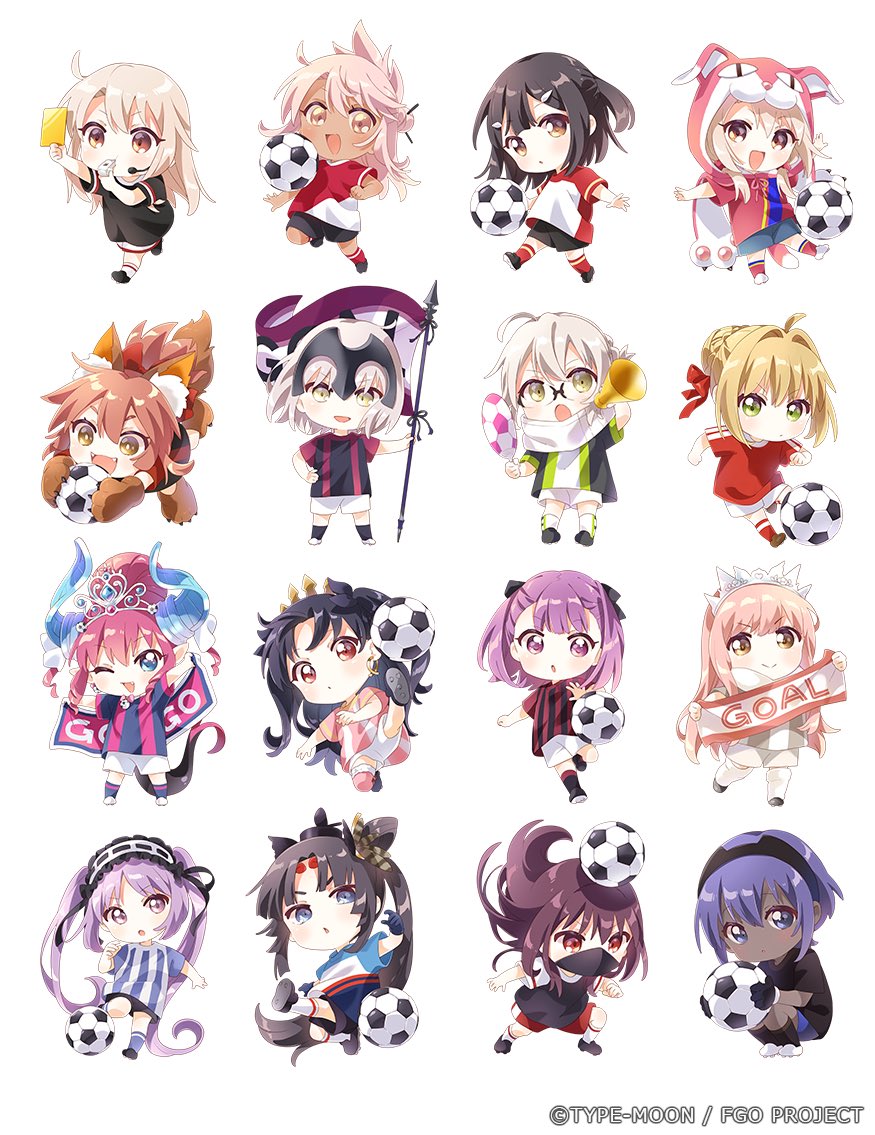 「Fate/Dream Striker」にて、イラストを16騎描かせていただきました！！⚽️✨