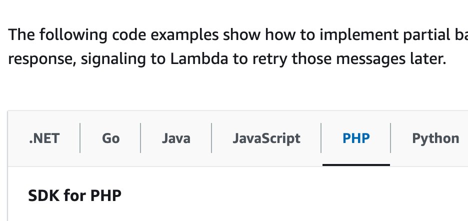 I was looking up the AWS docs and what do I stumble upon?? PHP examples, with @brefphp, in the official AWS Lambda docs 🤯 docs.aws.amazon.com/lambda/latest/…