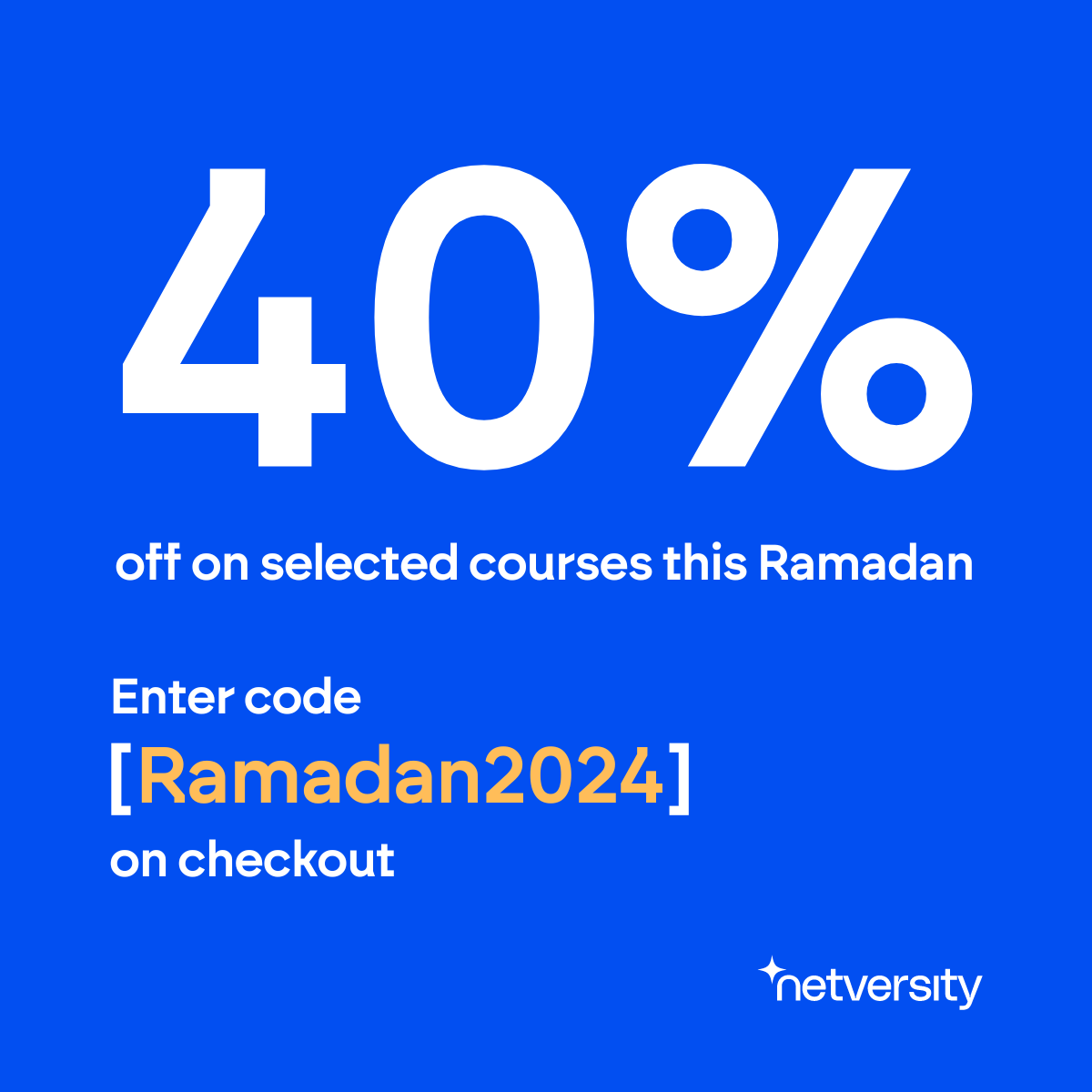 May this holy month be filled with blessings, peace, and spiritual fulfillment for you. To celebrate this special time together, We’re excited to offer you an exclusive discount on our courses for Ramadan.

Simply use the code RAMADAN2024 at checkout to enjoy a 40% discount on