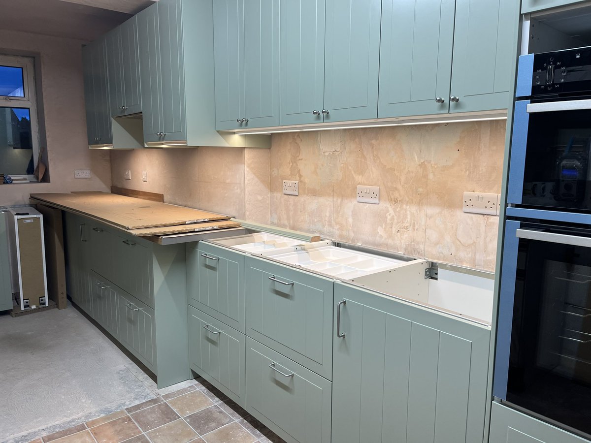 Kitchen 1st &amp; 2nd fix all completed for one of my customers.  #electrician #niceic #beeston